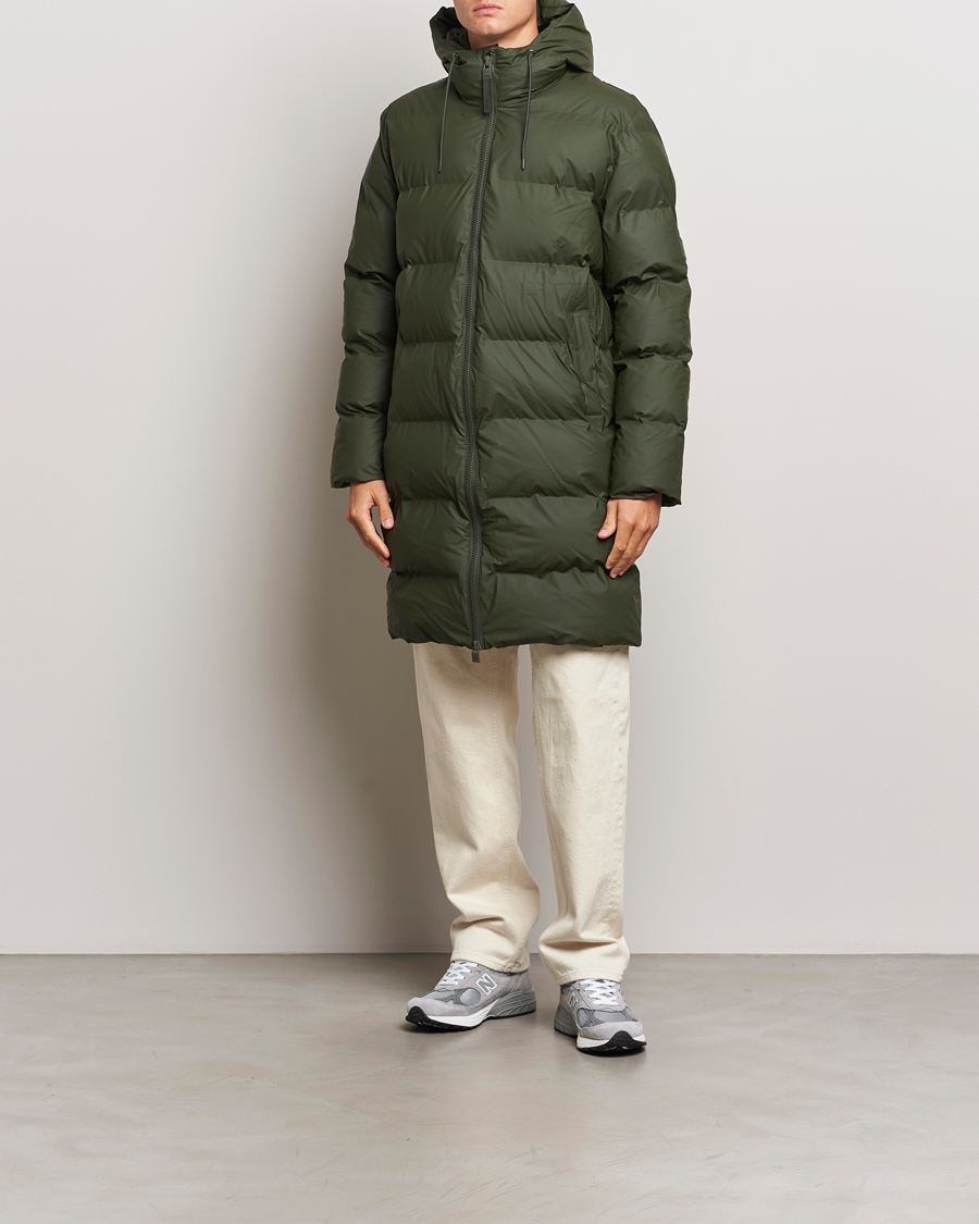 Herr | Jackor | RAINS | Alta Long Puffer Parka Green