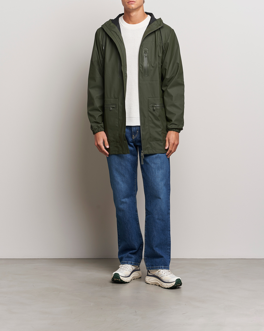 Herr | Jackor | RAINS | Cargo Long Jacket Green