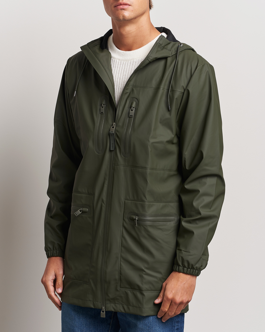 Herr | Jackor | RAINS | Cargo Long Jacket Green