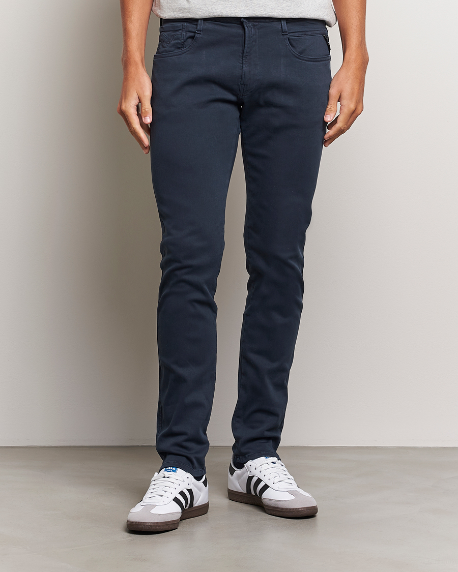 Herr | Byxor | Replay | Anbass Hyperflex X.Lite 5-Pocket Pants Navy