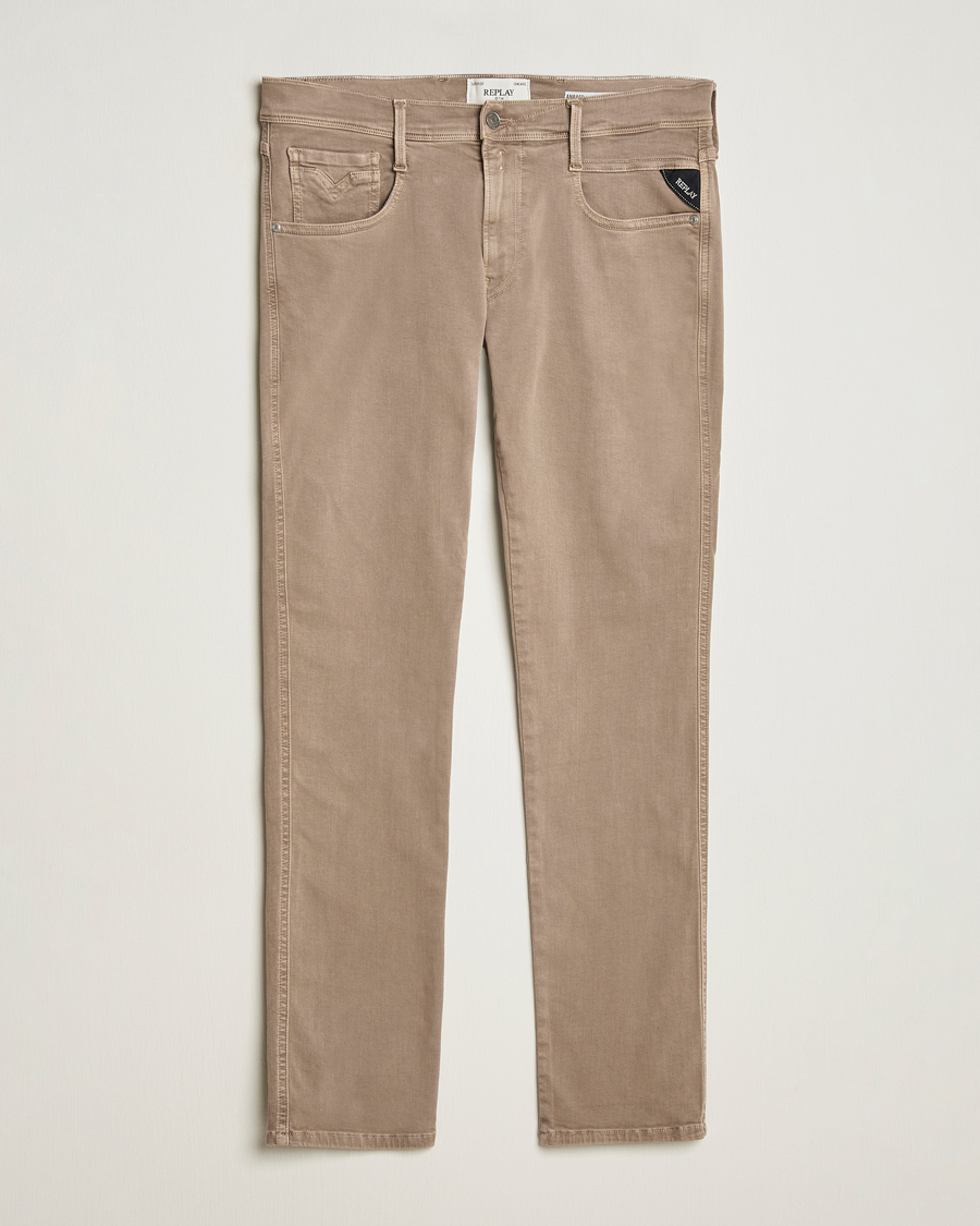 Herr | Byxor | Replay | Anbass Hyperflex X.Lite 5-Pocket Pants Sand