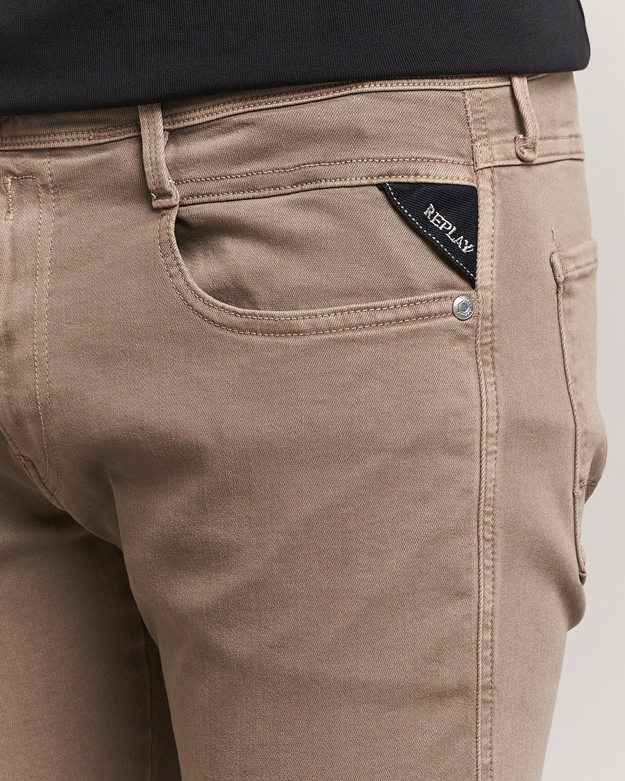 Herr | Byxor | Replay | Anbass Hyperflex X.Lite 5-Pocket Pants Sand