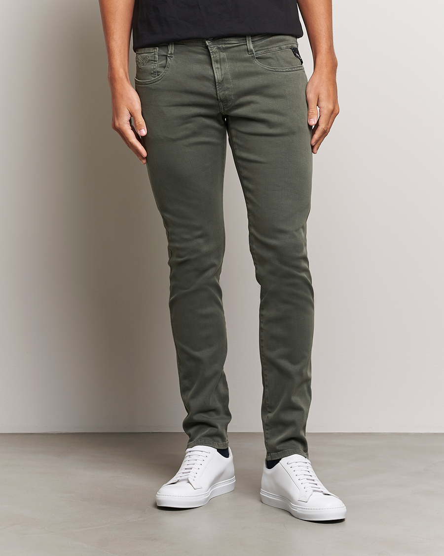 Herr | Byxor | Replay | Anbass Hyperflex X.Lite 5-Pocket Pants Dark Green