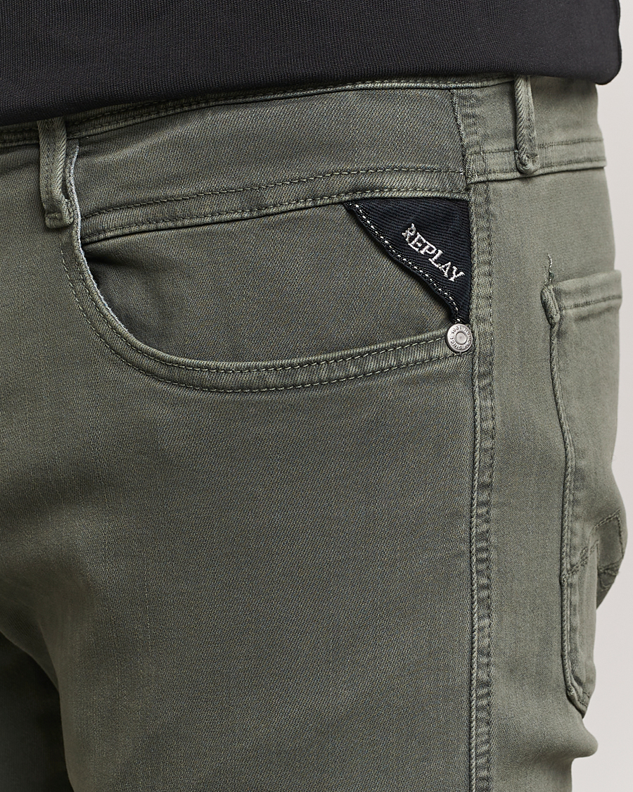 Herr | Byxor | Replay | Anbass Hyperflex X.Lite 5-Pocket Pants Dark Green