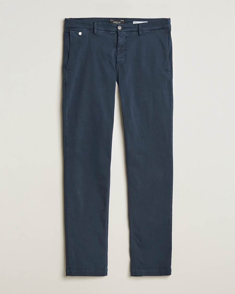 Herr | Byxor | Replay | Benni Hyperflex X-Lite Chinos Navy
