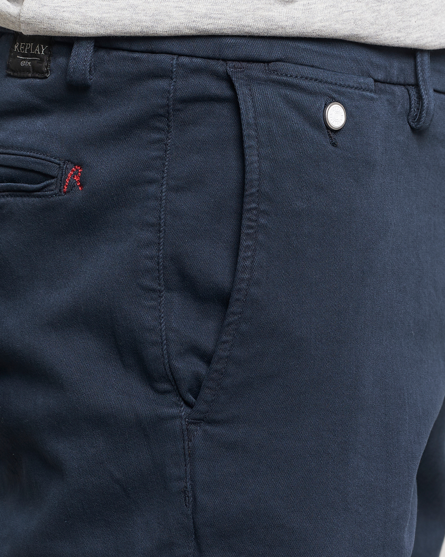 Herr | Byxor | Replay | Benni Hyperflex X-Lite Chinos Navy