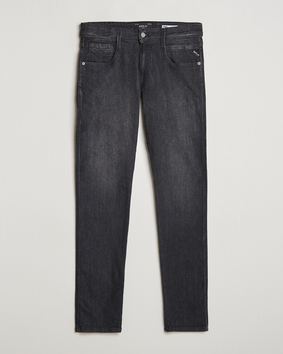 Herr | Jeans | Replay | Anbass Powerstretch Jeans Washed Black