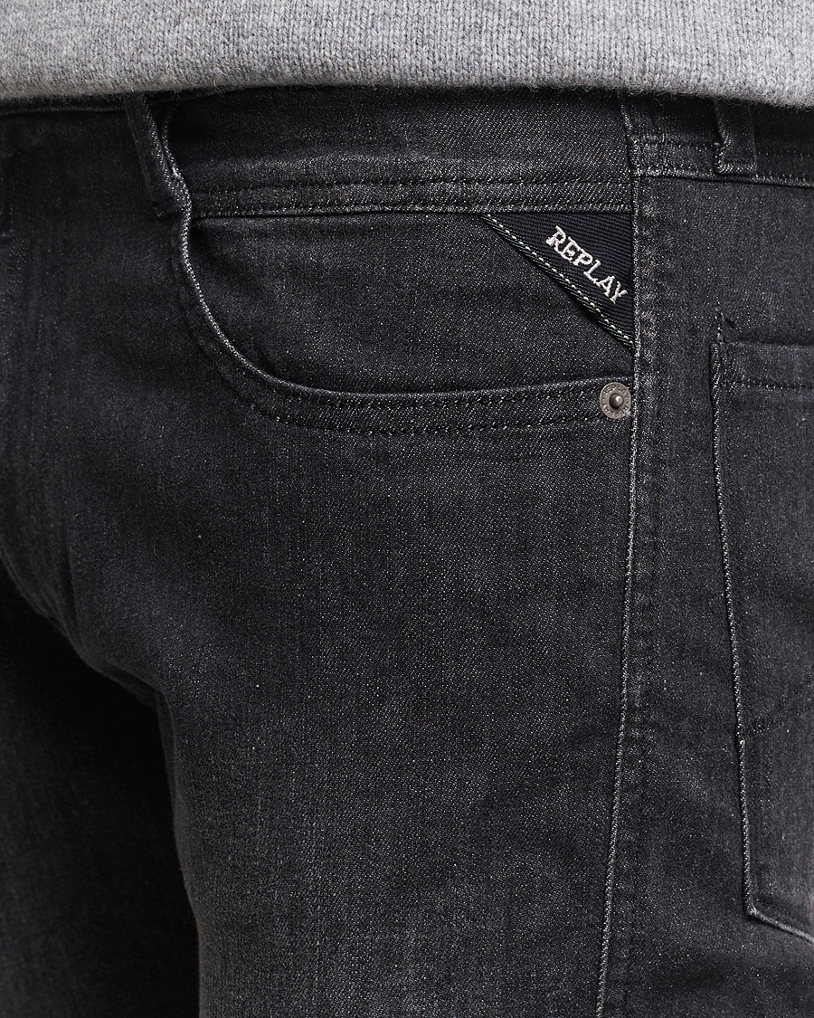 Herr | Jeans | Replay | Anbass Powerstretch Jeans Washed Black