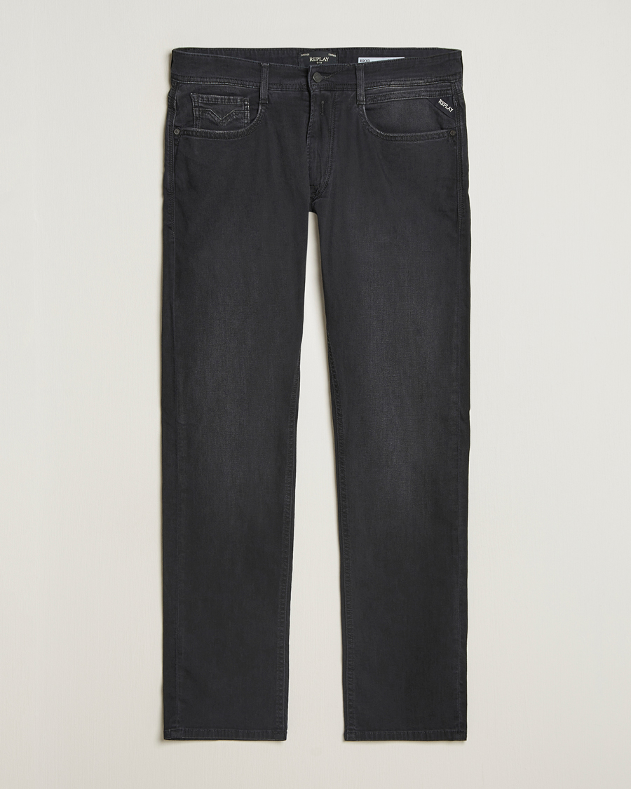 Herr | Jeans | Replay | Rocco Tapered Stretch Jeans Washed Black