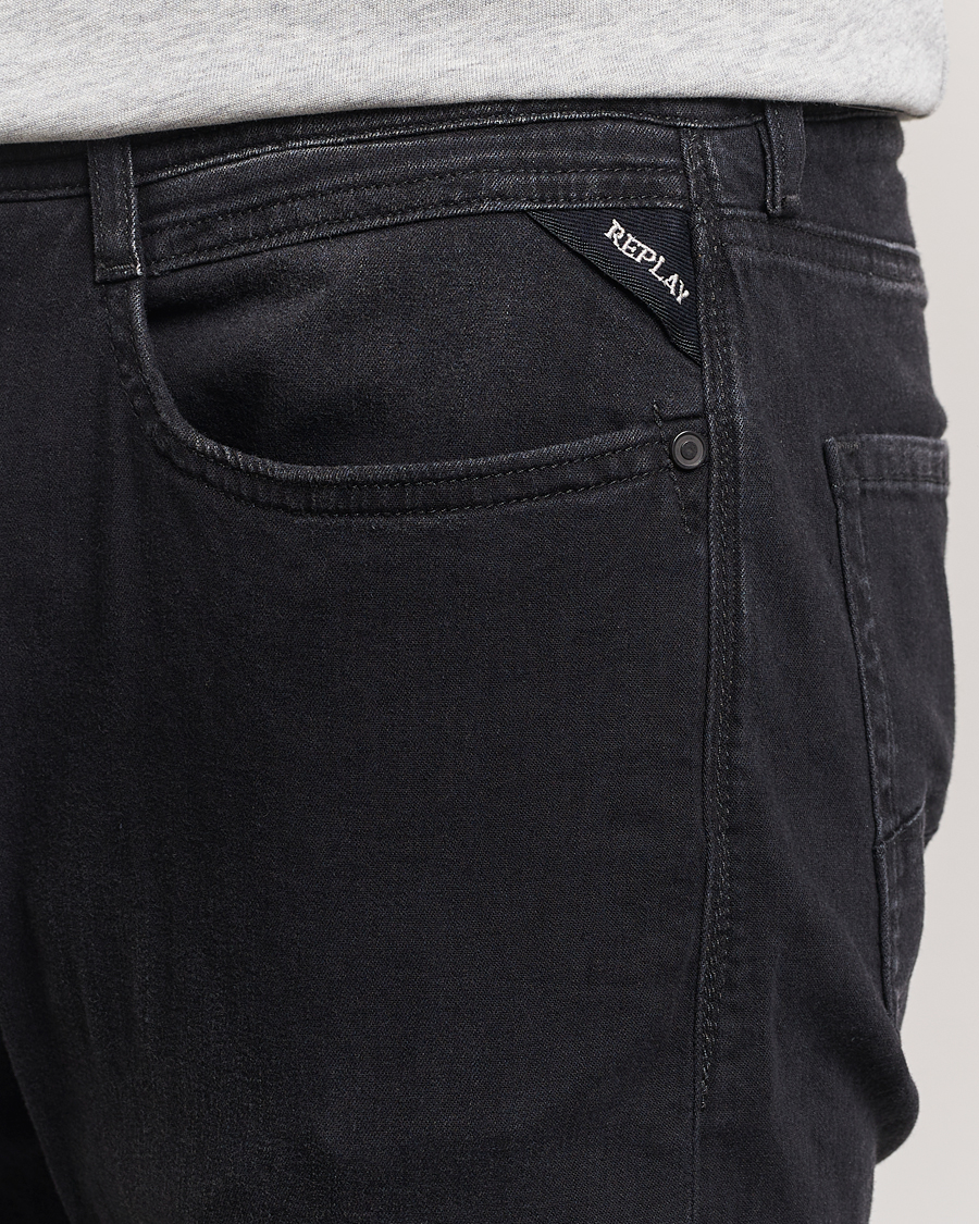 Herr | Jeans | Replay | Rocco Tapered Stretch Jeans Washed Black