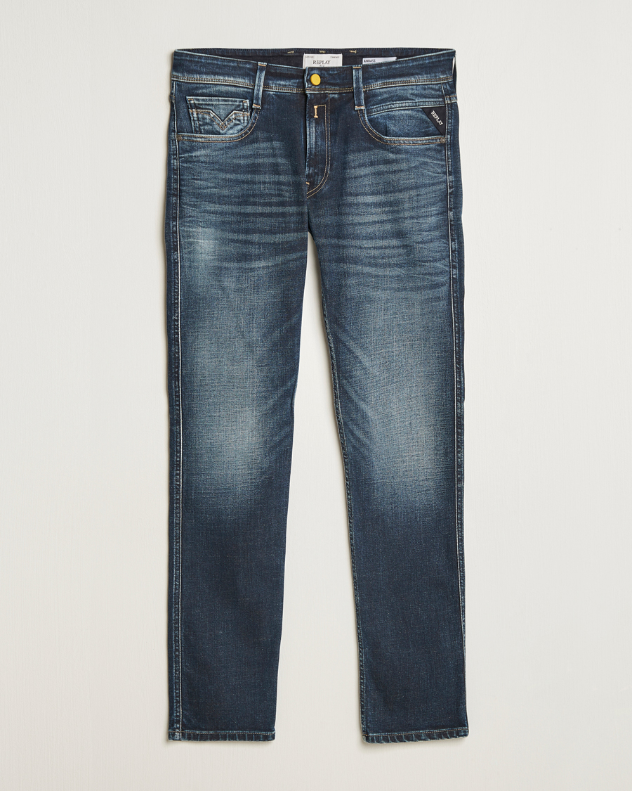 Herr | Jeans | Replay | Anbass Stretch Jeans Dark Blue