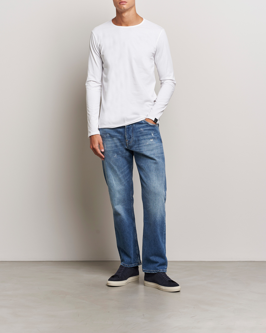 Herr | T-Shirts | Replay | Crew Neck Long Sleeve T-Shirt White