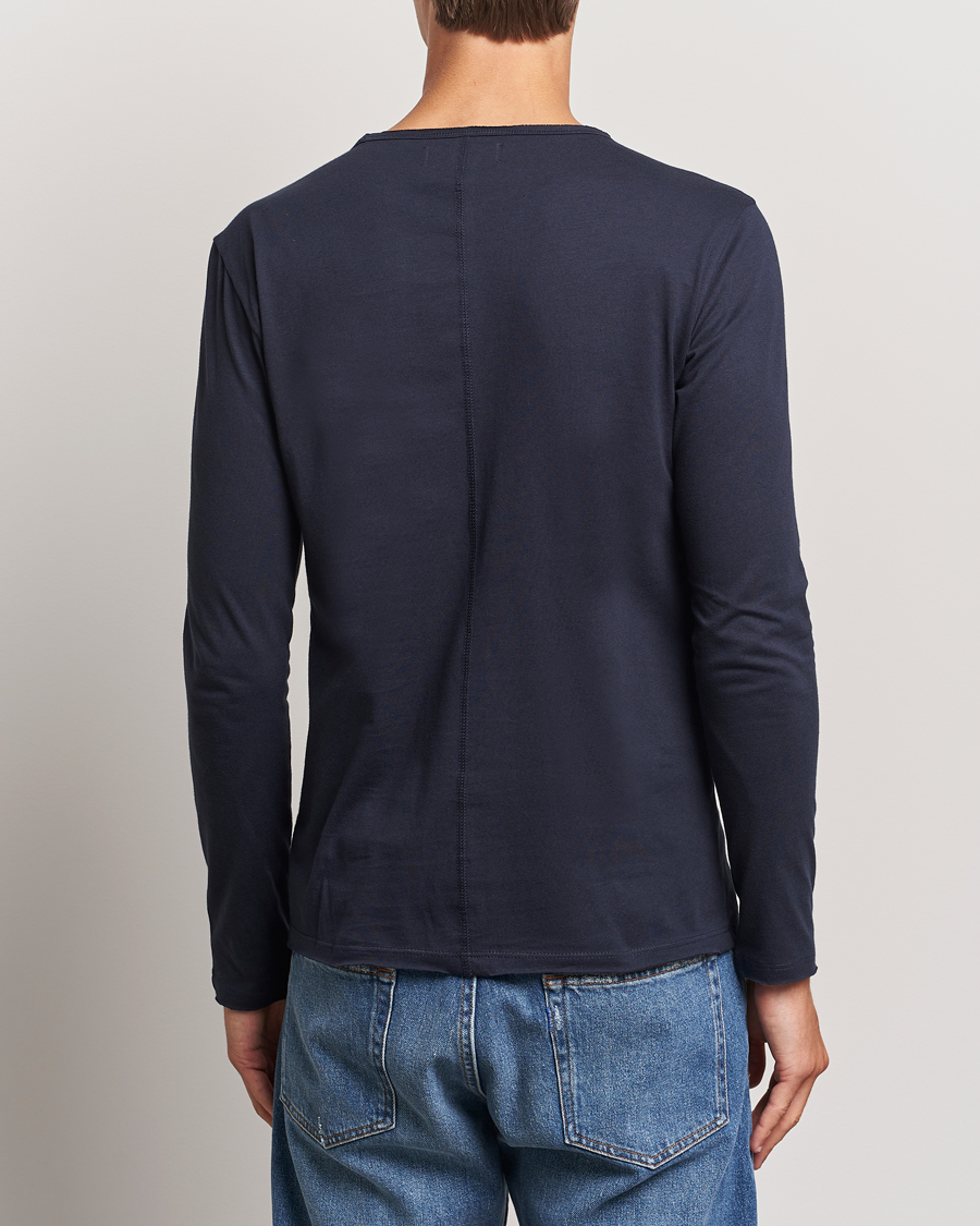 Herr | T-Shirts | Replay | Crew Neck Long Sleeve T-Shirt Night Blue