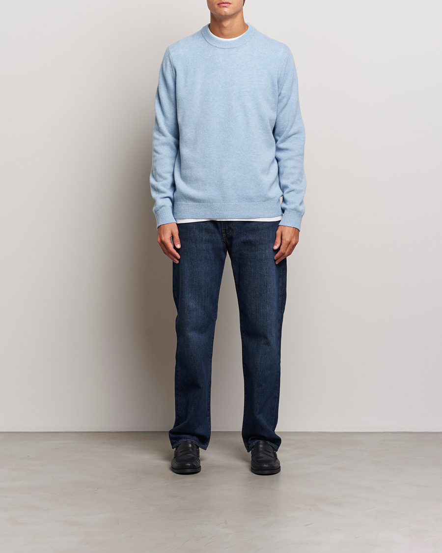 Herr | Tröjor | Samsøe Samsøe | Isak Knitted Crew Neck Subdued Blue