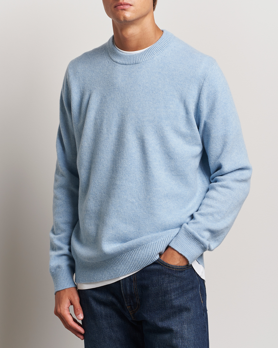 Herr | Tröjor | Samsøe Samsøe | Isak Knitted Crew Neck Subdued Blue