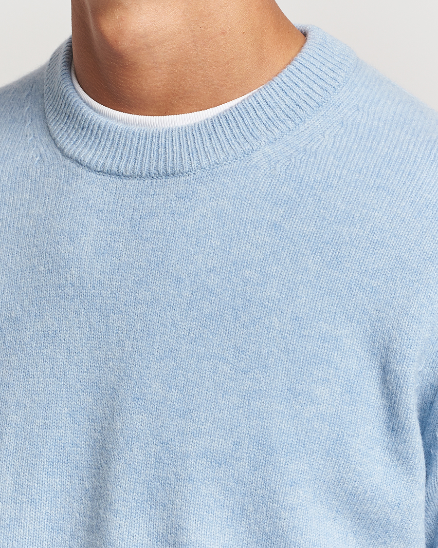 Herr | Tröjor | Samsøe Samsøe | Isak Knitted Crew Neck Subdued Blue