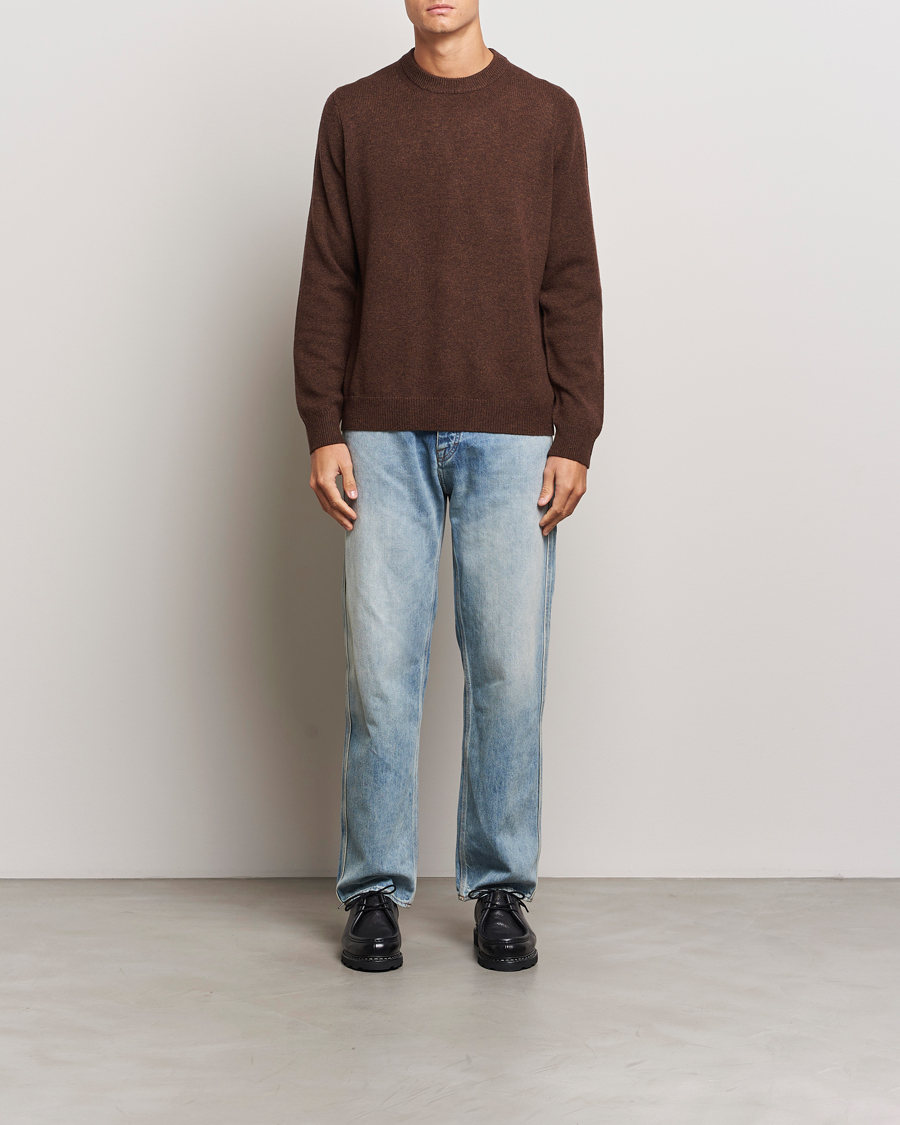 Herr | Tröjor | Samsøe Samsøe | Isak Knitted Crew Neck Chocolate Brown