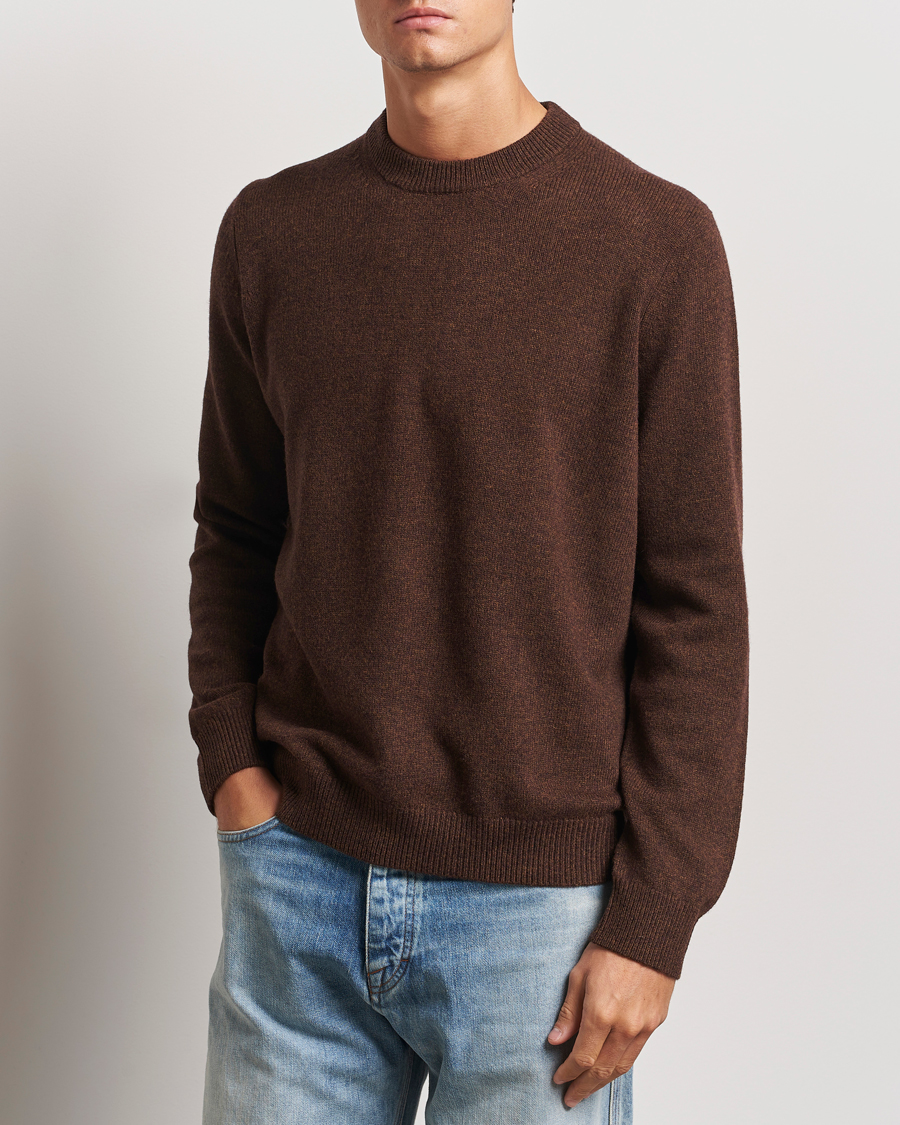 Herr | Tröjor | Samsøe Samsøe | Isak Knitted Crew Neck Chocolate Brown