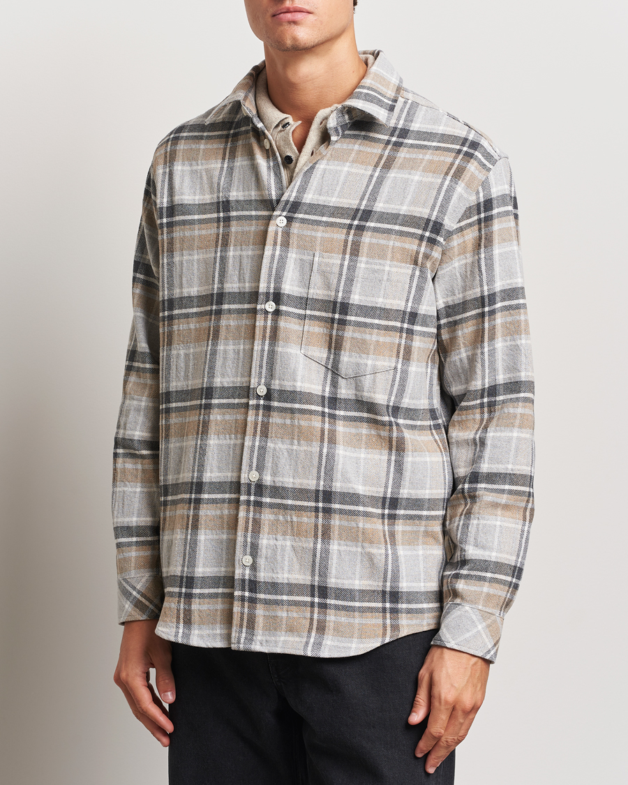 Herr | Skjortor | Samsøe Samsøe | Damon Checked Shirt Beige/Grey