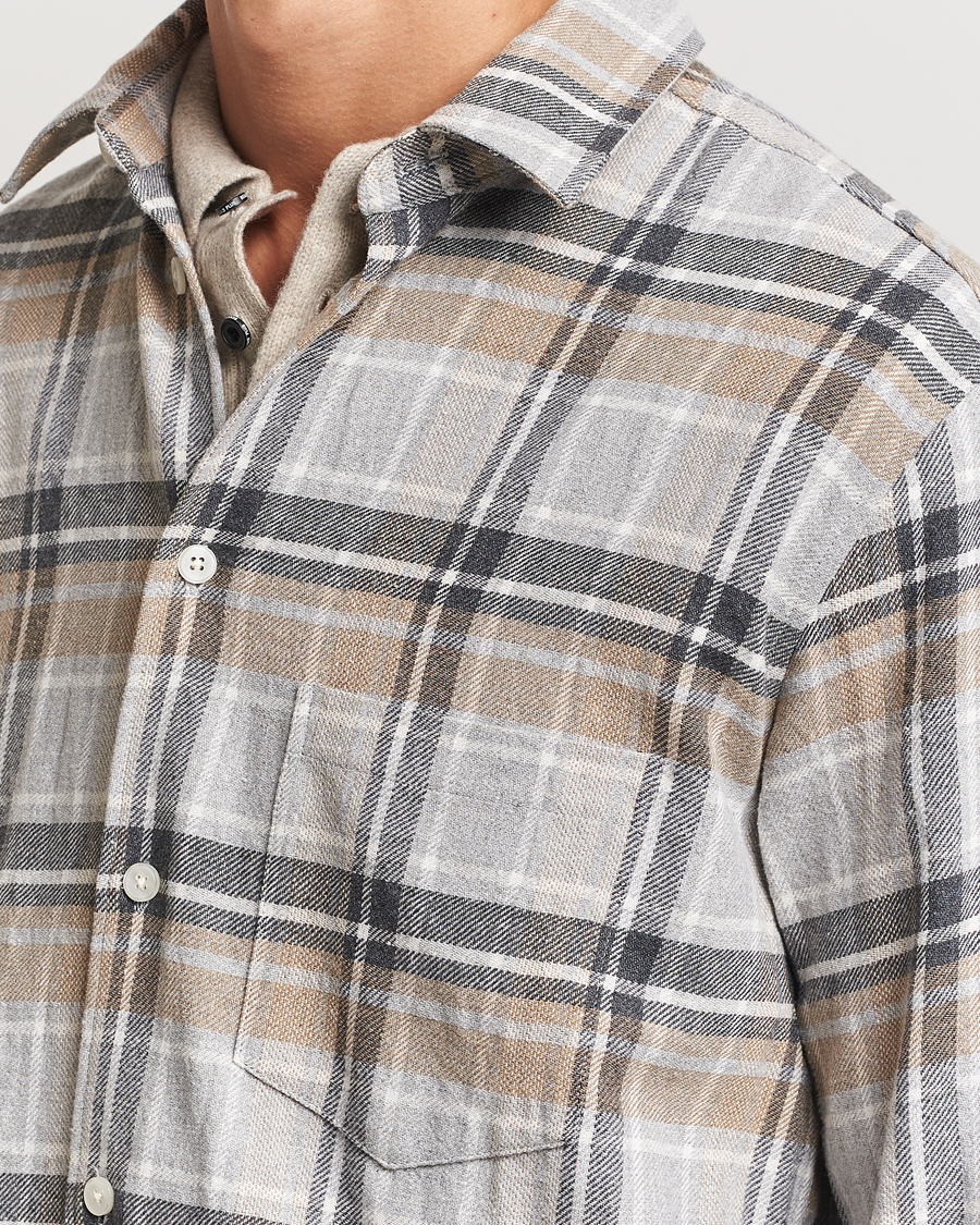 Herr | Skjortor | Samsøe Samsøe | Damon Checked Shirt Beige/Grey