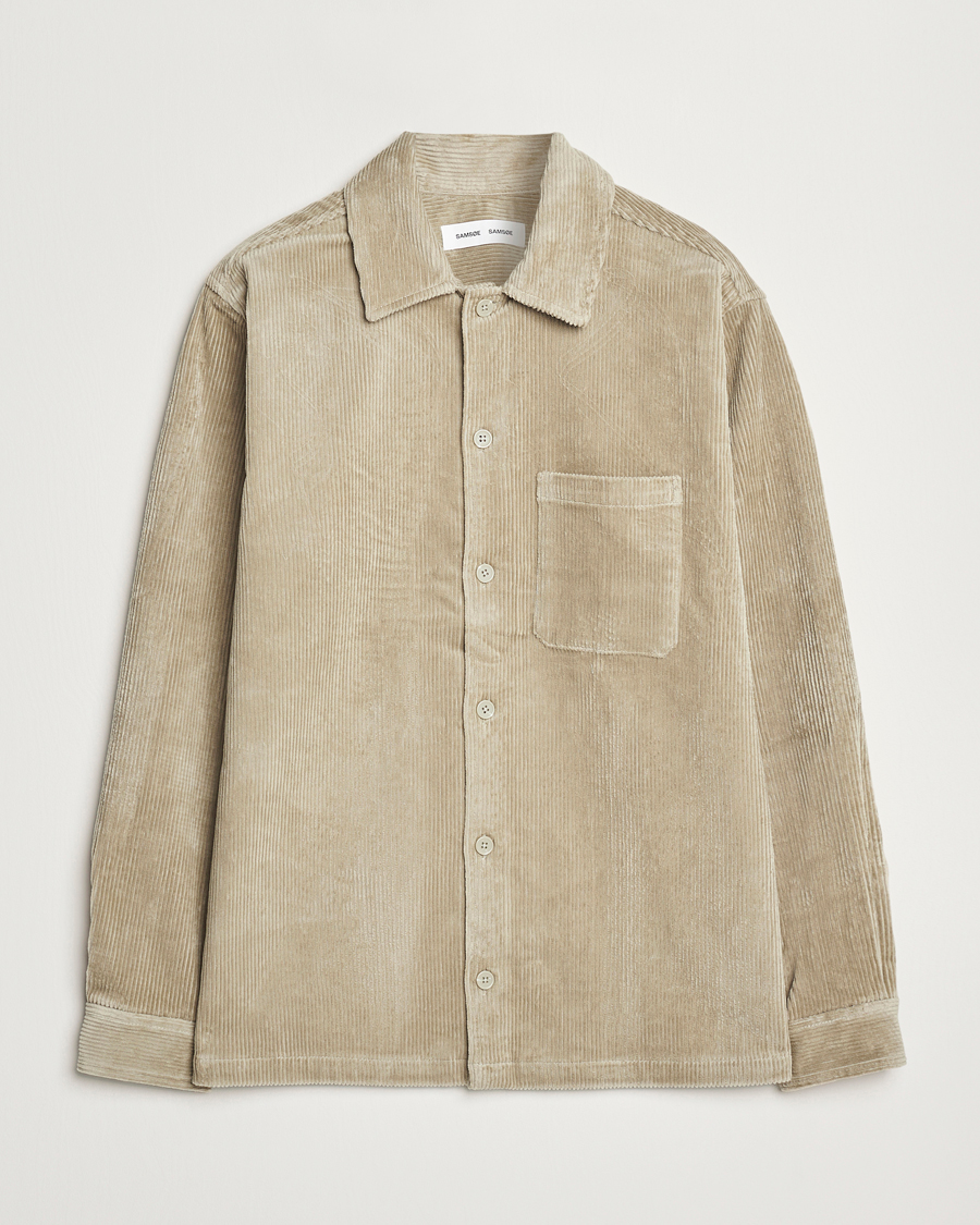 Herr | Skjortor | Samsøe Samsøe | Damon Corduroy Overshirt Abbey Stone