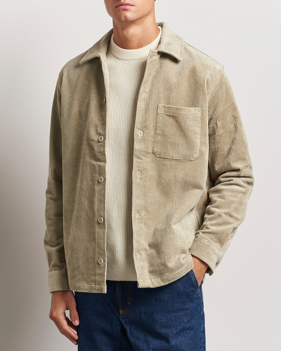 Herr | Skjortor | Samsøe Samsøe | Damon Corduroy Overshirt Abbey Stone