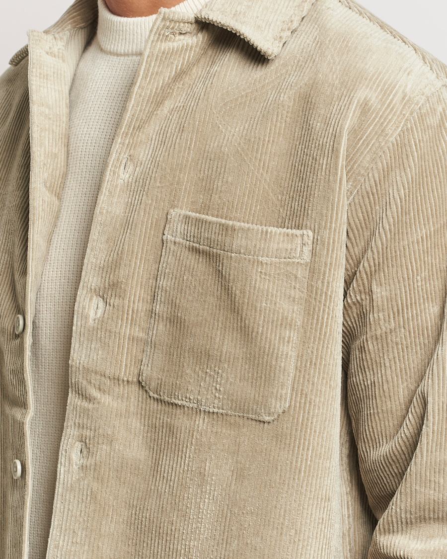 Herr | Skjortor | Samsøe Samsøe | Damon Corduroy Overshirt Abbey Stone