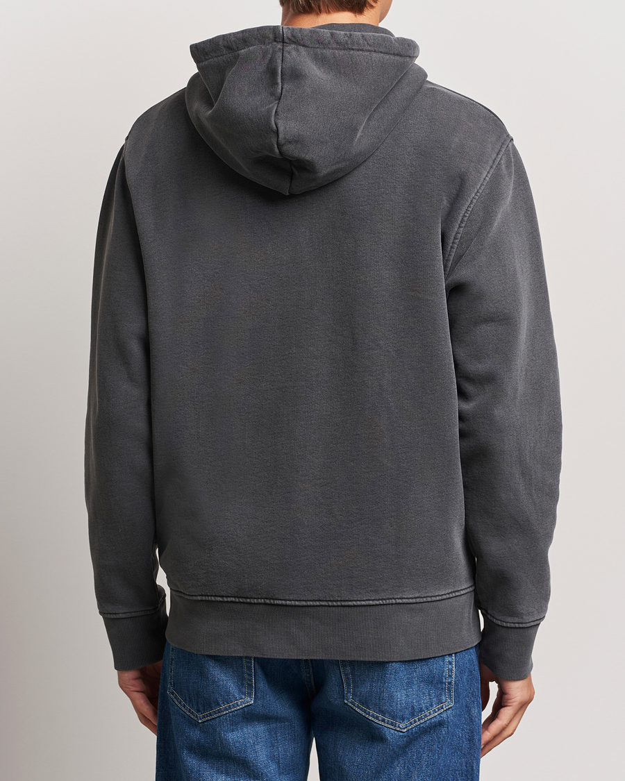 Herr | Tröjor | Samsøe Samsøe | Pigment Dyed Full Zip Hoodie Black