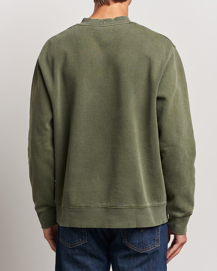 Herr | Tröjor | Samsøe Samsøe | Pigment Dyed Crew Neck Sweatshirt Forest Night