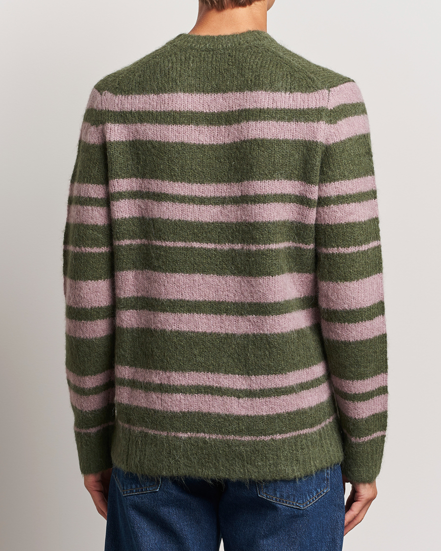 Herr | Tröjor | Samsøe Samsøe | Arin Mohair Striped Sweater Green/Pink