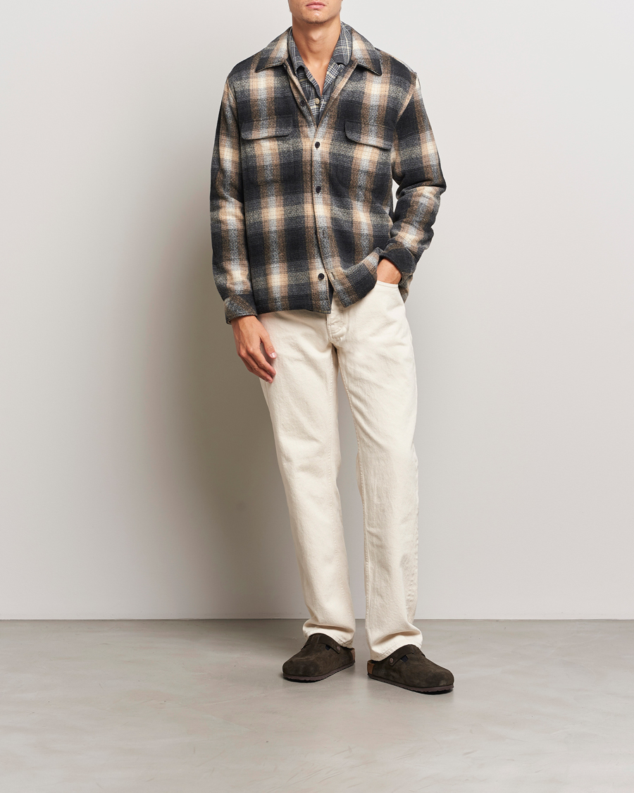 Herr | Skjortor | Samsøe Samsøe | Castor Checked Overshirt Petrified Brown