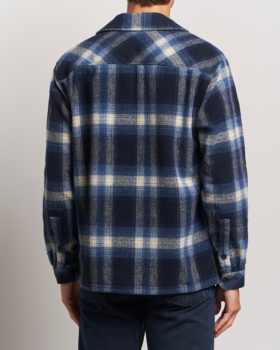 Herr | Skjortor | Samsøe Samsøe | Castor Checked Overshirt True Navy