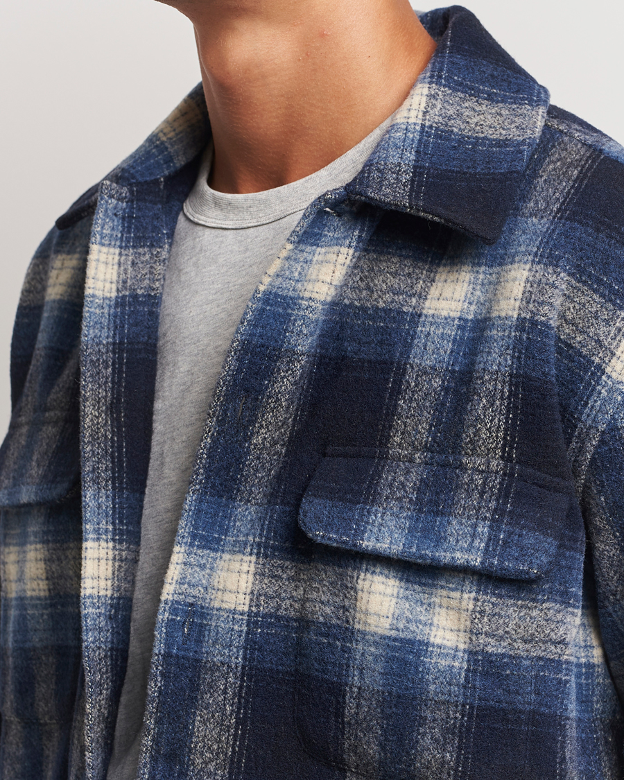 Herr | Skjortor | Samsøe Samsøe | Castor Checked Overshirt True Navy