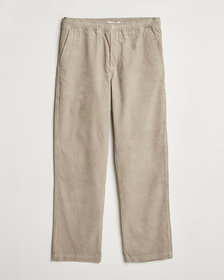 Herr | Byxor | Samsøe Samsøe | Jabari Corduroy Drawstring Trousers Abbey Stone