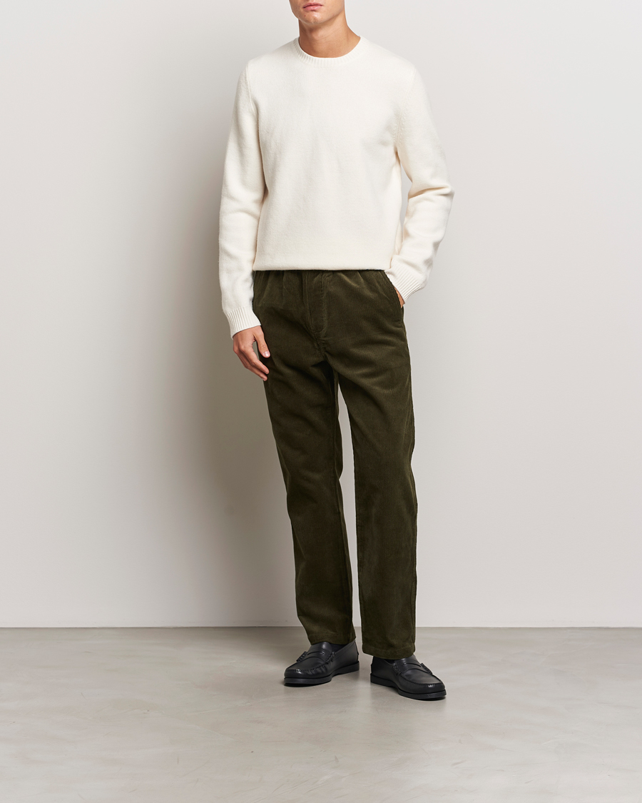 Herr | Byxor | Samsøe Samsøe | Jabari Corduroy Drawstring Trousers Forest Night