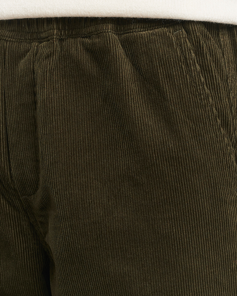 Herr | Byxor | Samsøe Samsøe | Jabari Corduroy Drawstring Trousers Forest Night