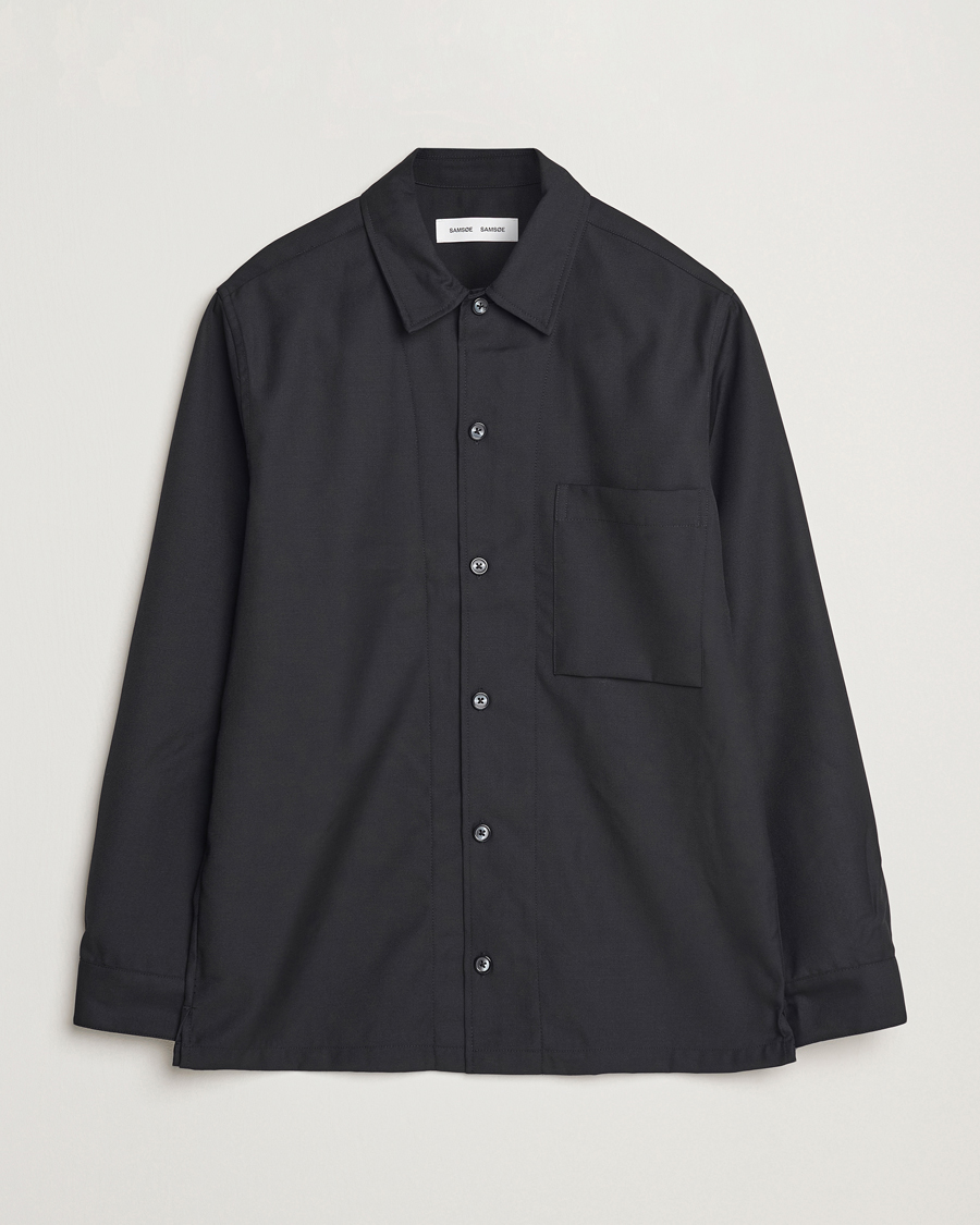 Herr | Skjortor | Samsøe Samsøe | Damon Wool Overshirt Black