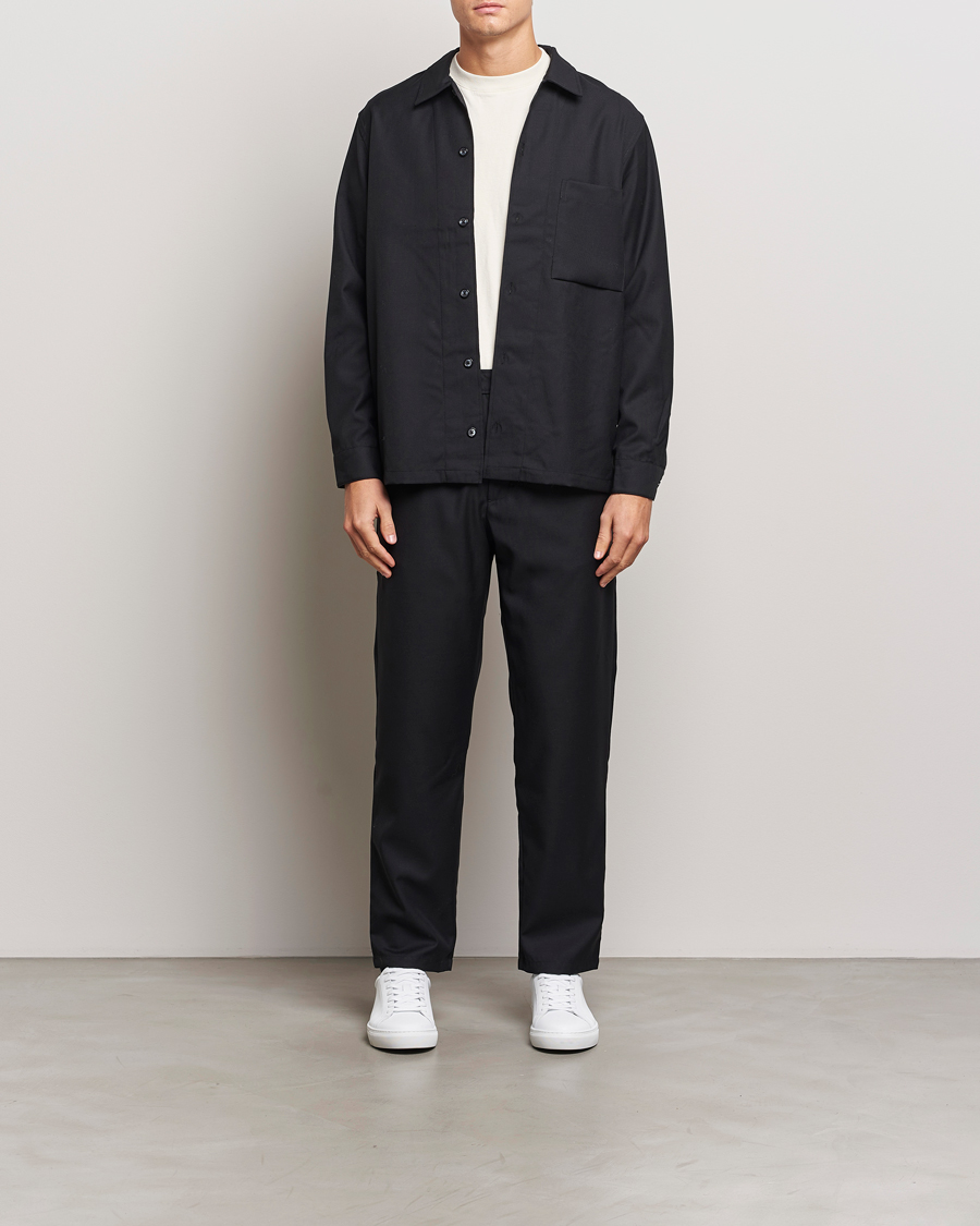 Herr | Skjortor | Samsøe Samsøe | Damon Wool Overshirt Black