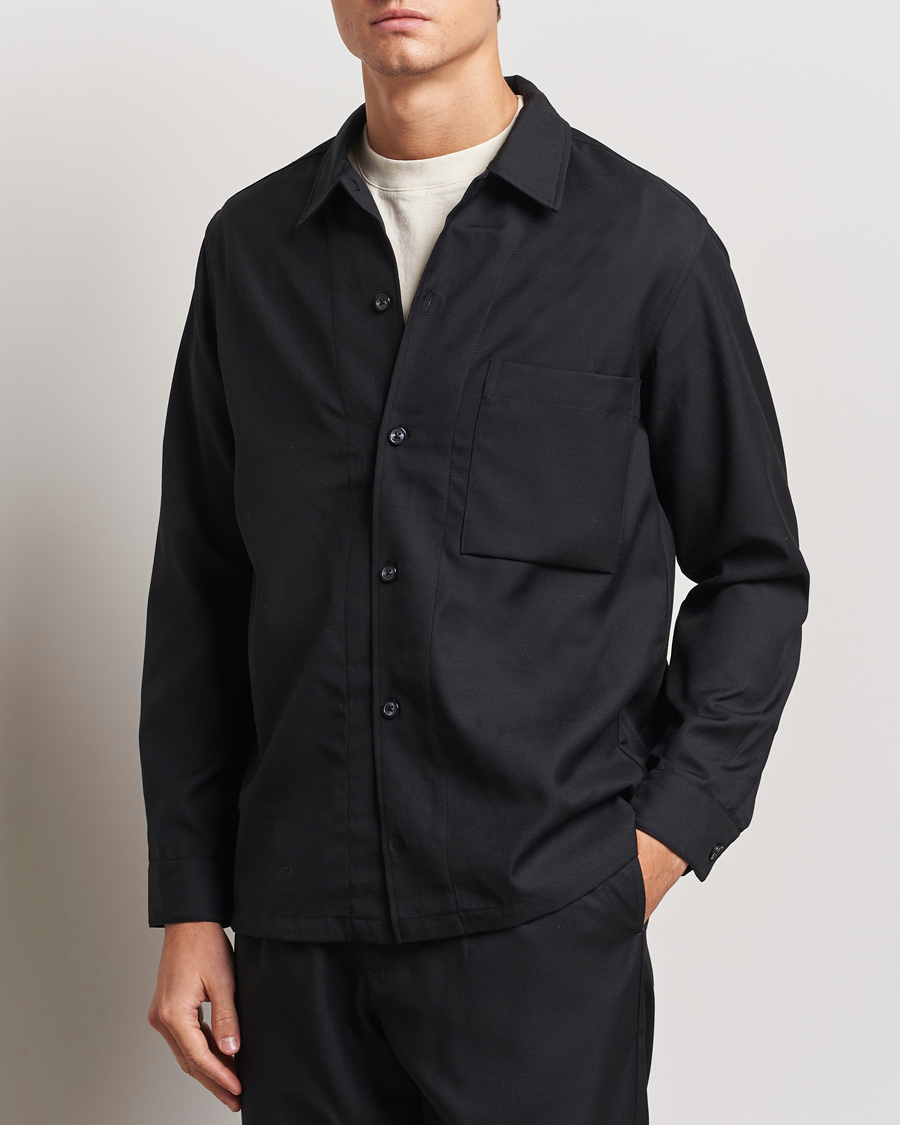 Herr | Skjortor | Samsøe Samsøe | Damon Wool Overshirt Black