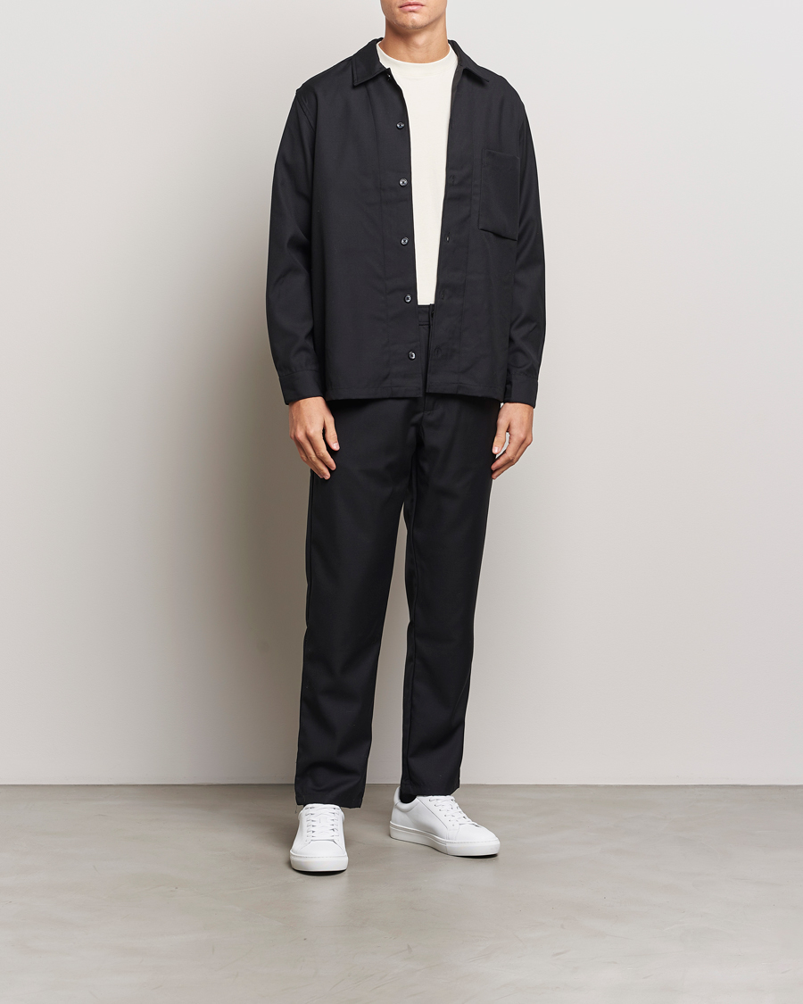 Herr | Byxor | Samsøe Samsøe | Bertil Pleated Drawstring Trousers Black