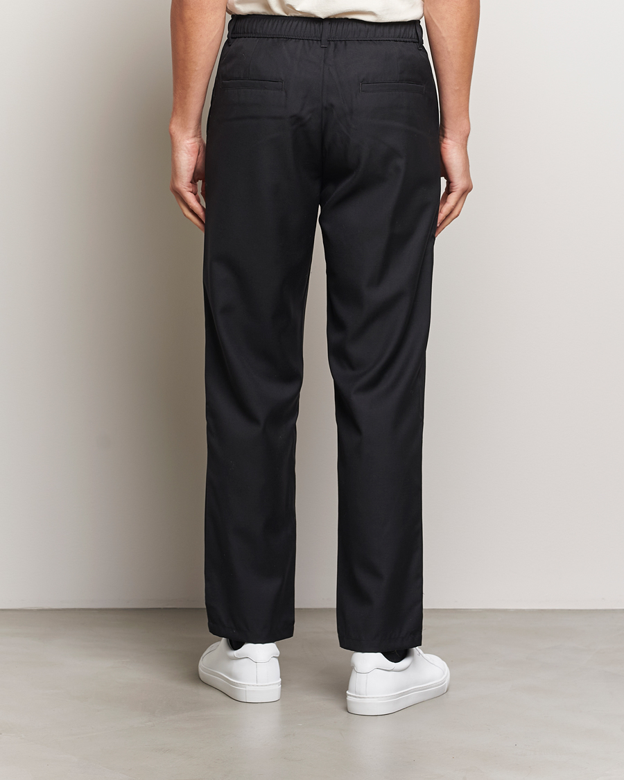 Herr | Byxor | Samsøe Samsøe | Bertil Pleated Drawstring Trousers Black