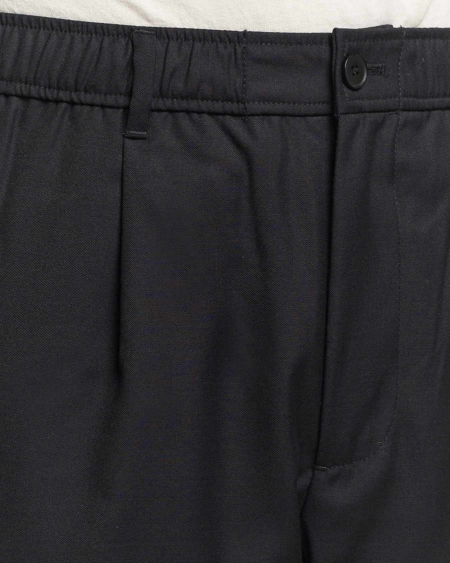 Herr | Byxor | Samsøe Samsøe | Bertil Pleated Drawstring Trousers Black