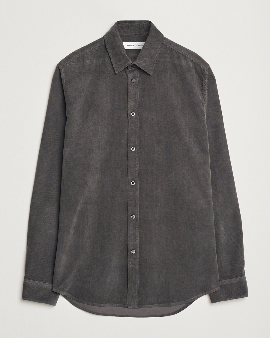 Herr | Skjortor | Samsøe Samsøe | Liam Baby Cord Shirt Volcanic Ash