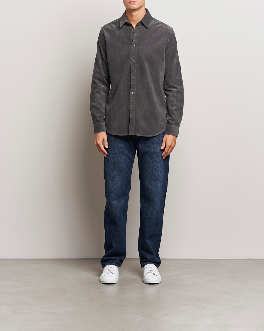 Herr | Skjortor | Samsøe Samsøe | Liam Baby Cord Shirt Volcanic Ash