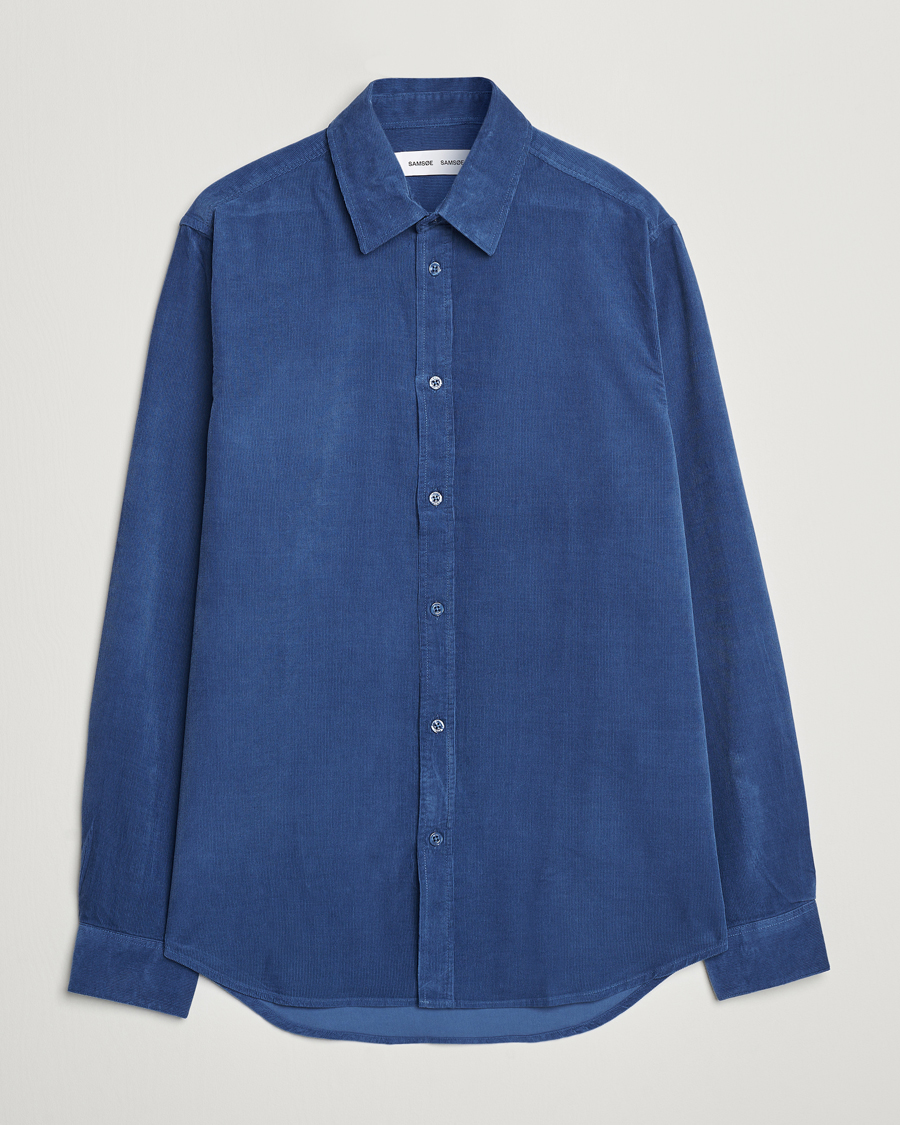 Herr | Skjortor | Samsøe Samsøe | Liam Baby Cord Shirt True Navy