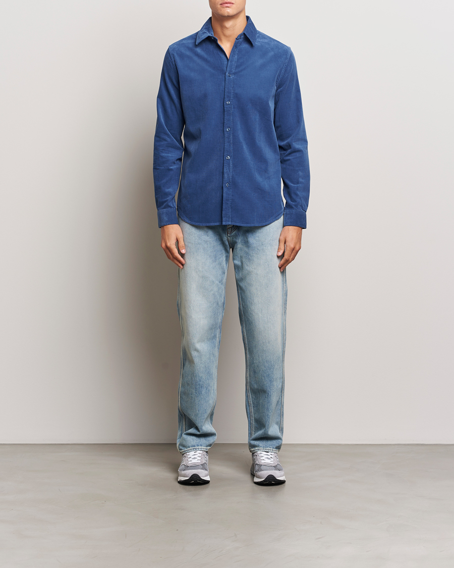 Herr | Skjortor | Samsøe Samsøe | Liam Baby Cord Shirt True Navy