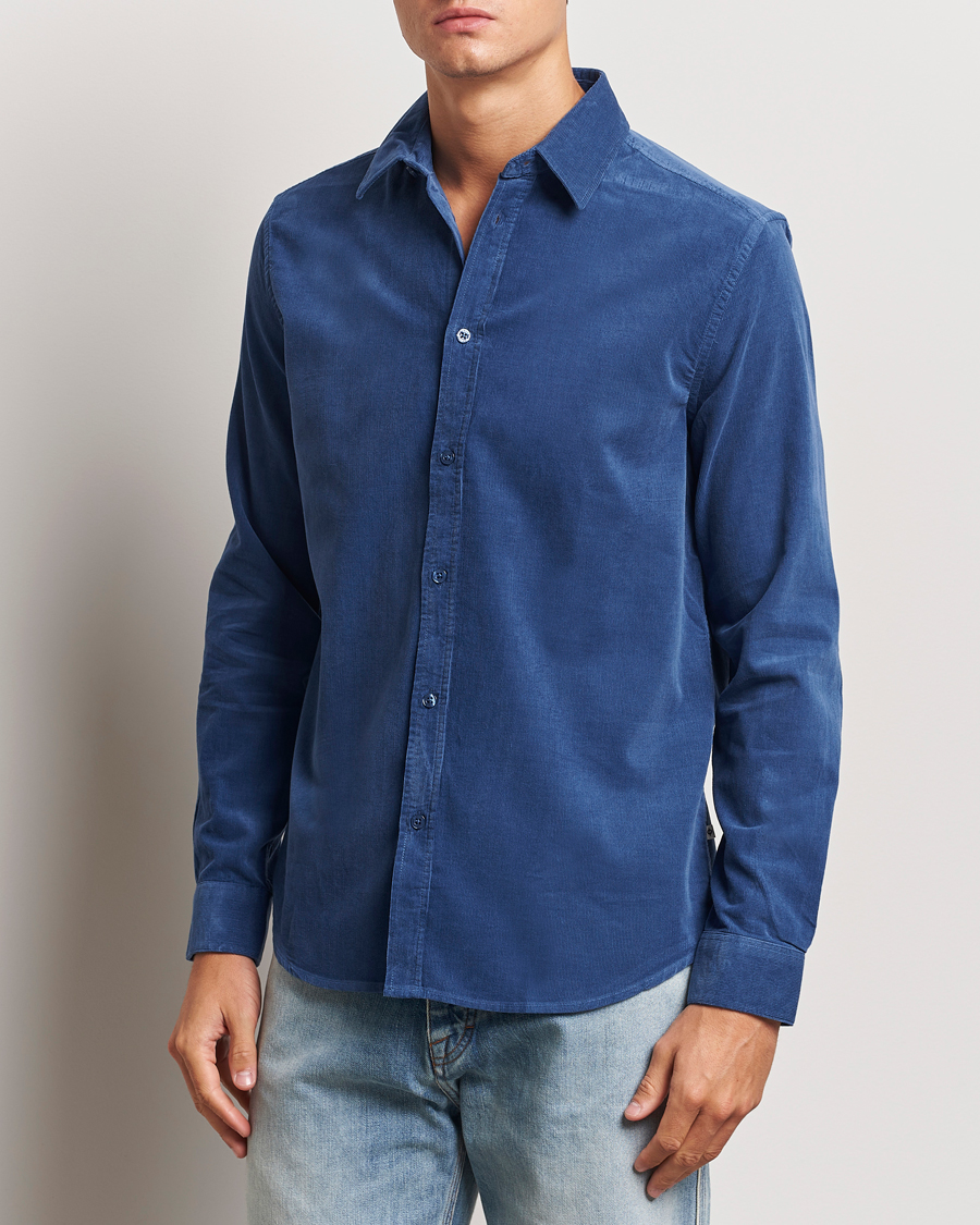 Herr | Skjortor | Samsøe Samsøe | Liam Baby Cord Shirt True Navy