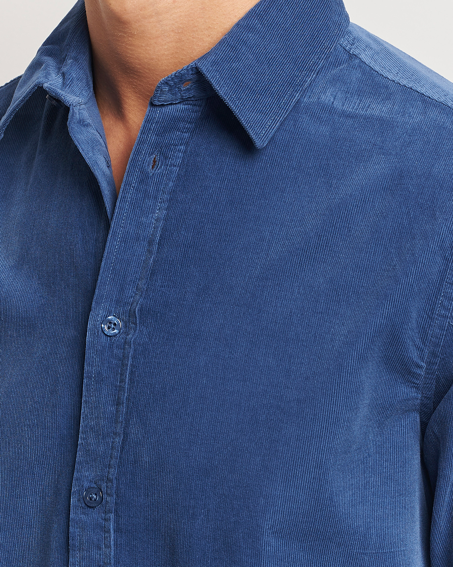 Herr | Skjortor | Samsøe Samsøe | Liam Baby Cord Shirt True Navy