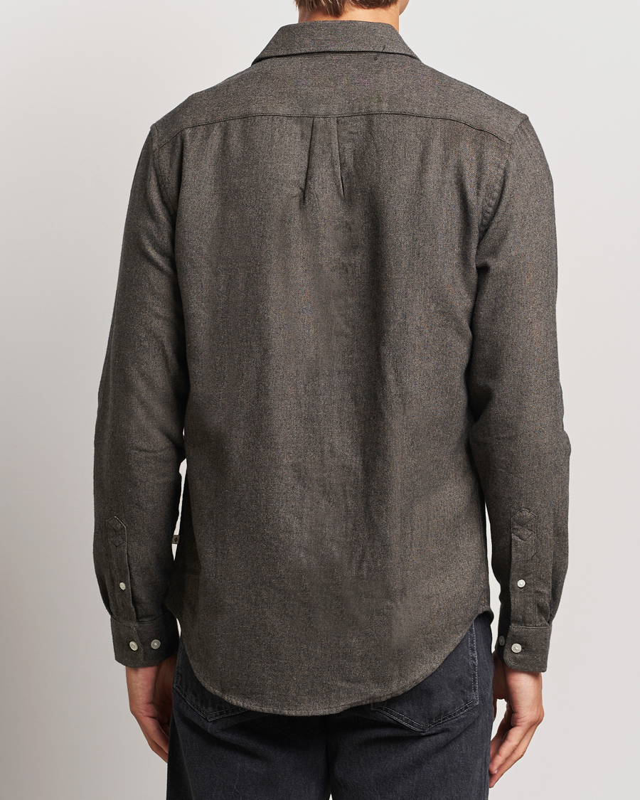 Herr | Skjortor | Samsøe Samsøe | Liam Brushed Flannel Shirt Major Brown Melange