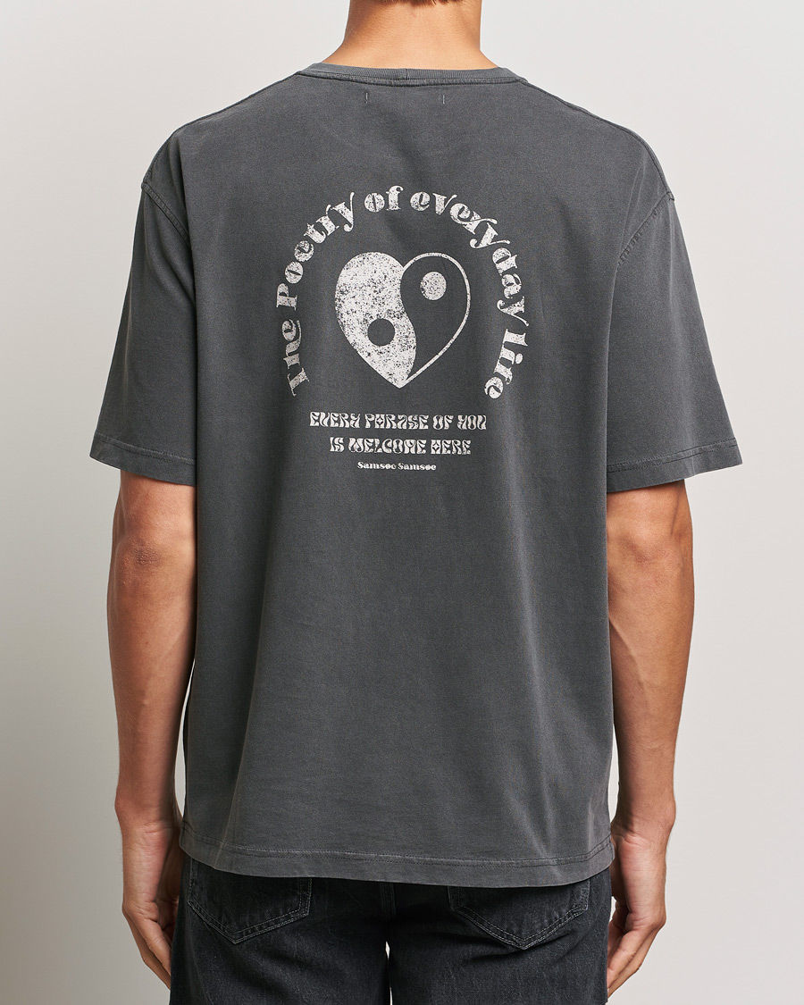 Herr | T-Shirts | Samsøe Samsøe | Poetry Printed T-Shirt Black Zen